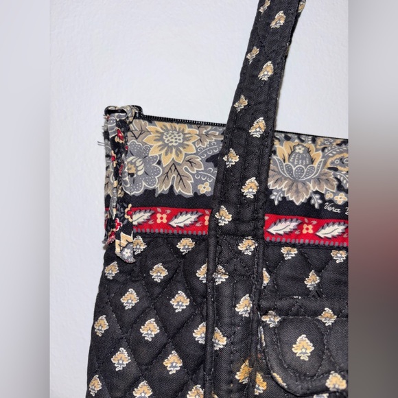 Y2K VTG 2002 Vera Bradley Retired Design Classic Black Shoulder Bag Tote - Picture 3 of 7